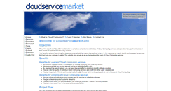 Desktop Screenshot of cloudservicemarket.info